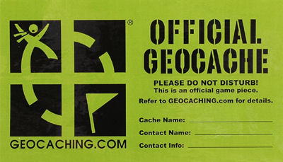 Geocache label