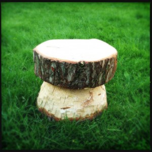 The finished toadstool chair